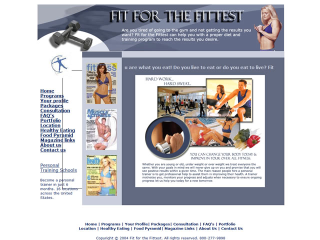 personal trainer website