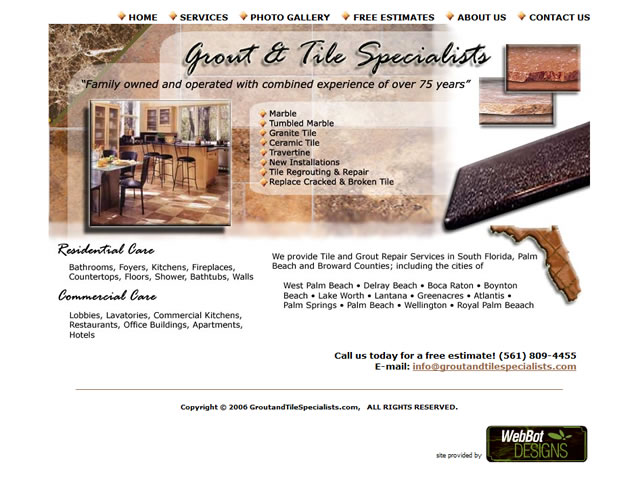 tile contractor website