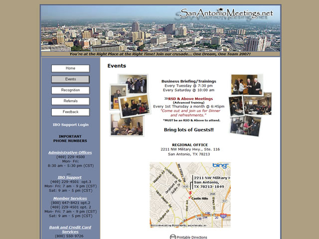 Regional Meetings website